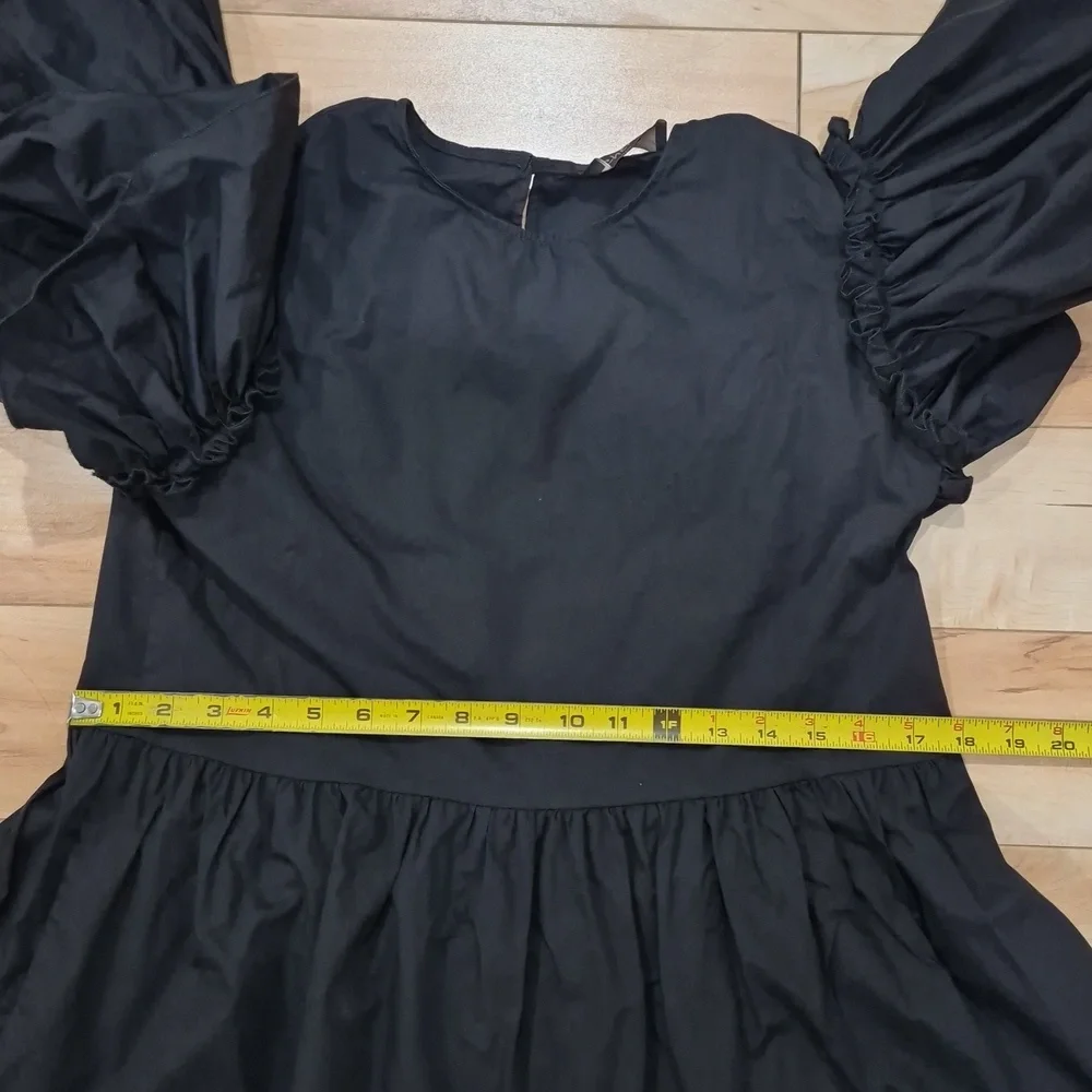 Chepe Women's Size Small Black Puff-Sleeve Dress - Picture 7 of 7